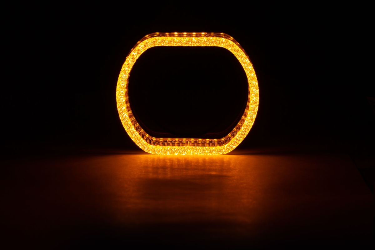 Ангельские глазки на линзу 3,0 Ангельские глазки на линзу 3,0" белый+жёлтый, форма овал