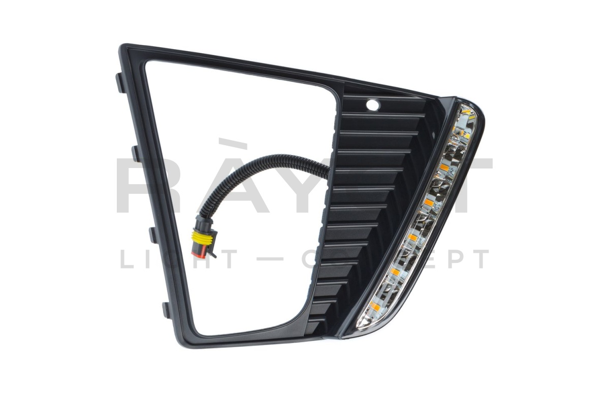 Противотуманная фара Hyundai Creta №725, с LED-ДХО, с проводкой, Комплект 2шт