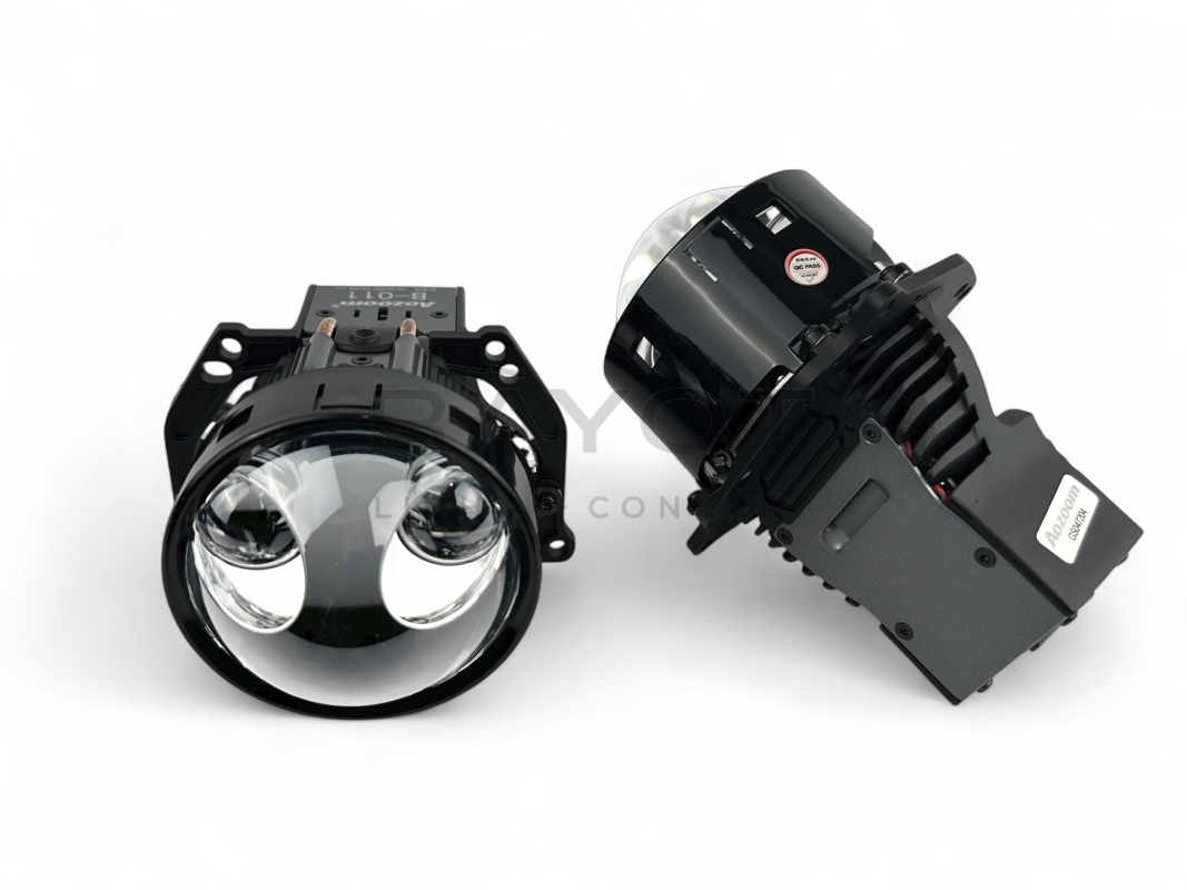 Линза Aozoom B-011 Laser 2024, 3.0", 12V, 54W/81W, 5500K, 4000/6300 лм &mdash; лазерный ассистент, 4 чипа, режим усиления, комплект 2 шт.