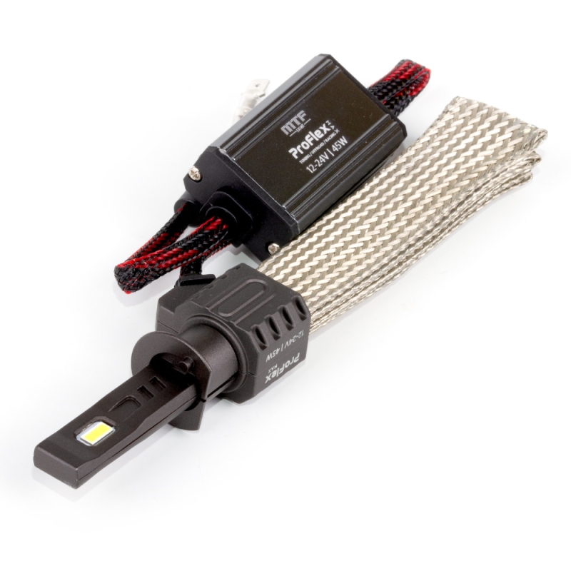 Светодиодные лампы H1, MTF Light, ProFLEX MAX, 12–24V, 45W, 4500lm, 6000K, без кулера Светодиодные лампы H1, MTF Light, ProFLEX MAX, 12–24V, 45W, 4500lm, 6000K, без кулера