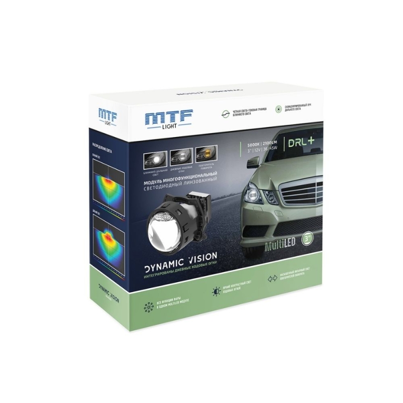 Модули MTF Light линзованные Bi-LED серия DYNAMIC VISION MULTILED 12В, 45Вт, 5000К, 3 д-ма, комп. 2шт. ближний/дальний дхо/габарит/поворот Модули MTF Light линзованные Bi-LED серия DYNAMIC VISION MULTILED 12В, 45Вт, 5000К, 3 д-ма, комп. 2шт. ближний/дальний дхо/габарит/поворот
