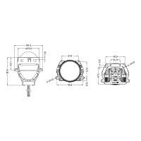Модули MTF Light линзованные Bi-LED серия DYNAMIC VISION, 12В, 45Вт, 5500К, 3 д-ма, комп. 2шт.