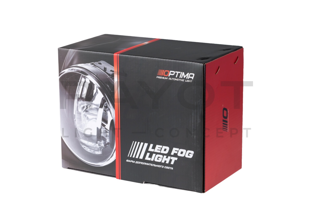 Светодиодная противотуманная фара Двух цветная OPTIMA LED FOG LIGHT 1398 Nissan/Honda 90мм, 9W, 5500
