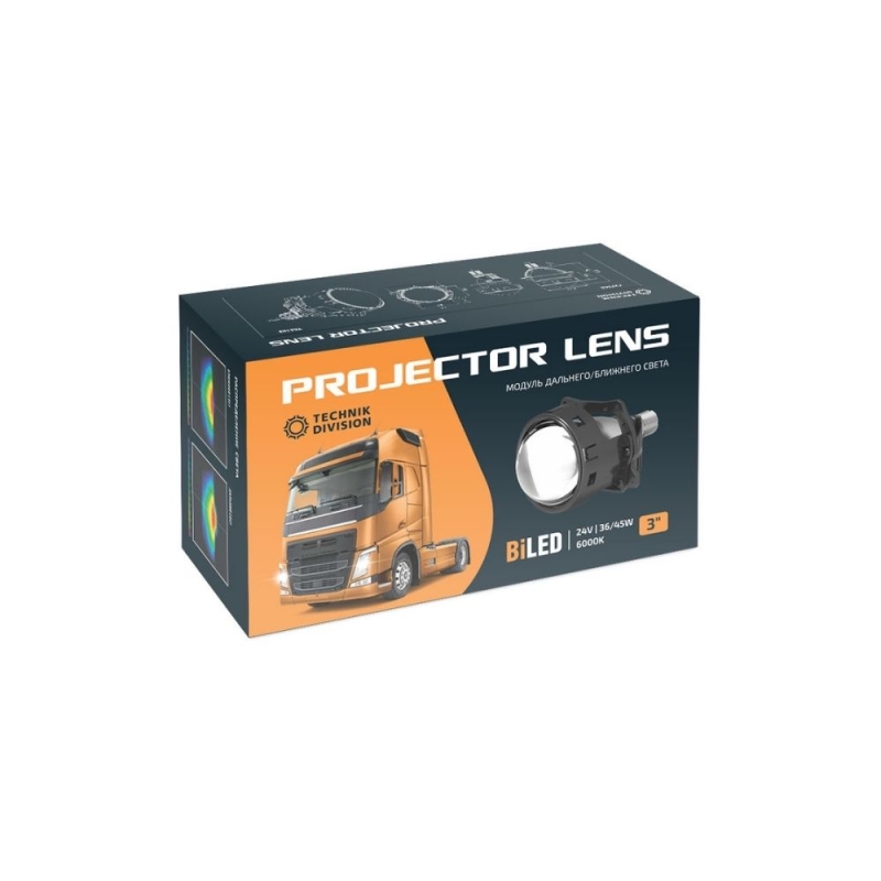 Светодиодные BiLED модули TECHNIK DIVISION, линзованные, бескорпусные, 24В, 45Вт, 6000К, 3 Светодиодные BiLED модули TECHNIK DIVISION, линзованные, бескорпусные, 24В, 45Вт, 6000К, 3", к-т.
