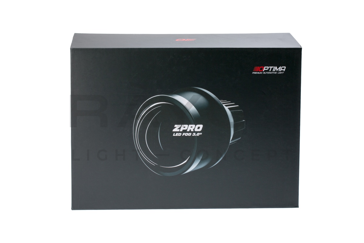 Светодиодные линзы противотуманного света Optima LED FOG Lens Z-PRO 3,0", 5000K, (Комплект 2шт)