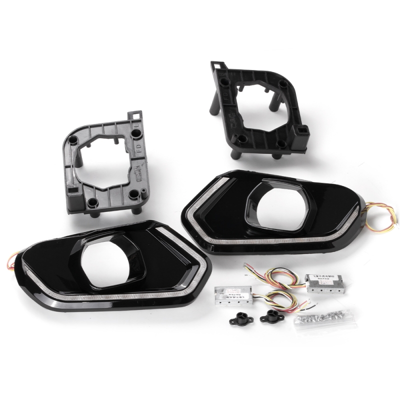 Установочный комплект MTF Light для Bi-LED линз — Honda Fit 2014–2018, U-форма, белая и жёлтая подсветка, комплект