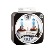 Галогенные лампы MTF Light ARGENTUM +80% — 12В, 55Вт, усиленная яркость, комплект H9