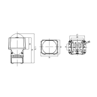 Светодиодные модули MTF Light линзованные MONO LED серия  CONSTRUCTOR LOW BEAM, бескорпусные, 12В, 30ВТ, 5500К, 1.8 дюйма, компл. 2шт.