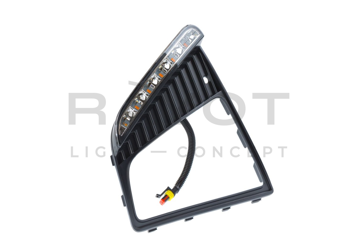 Противотуманная фара Hyundai Creta №725, с LED-ДХО, с проводкой, Комплект 2шт