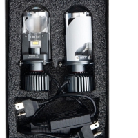 Светодиодные линзы MTF LIGHT серии MINILENS H4, 12V, 24/36W, 5500K, 4000lm, комплект.