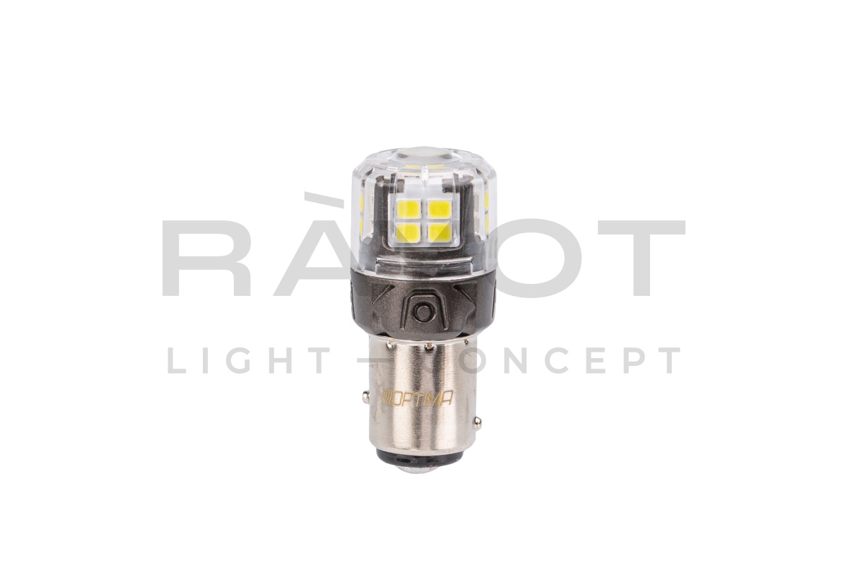 Светодиодные лампы Optima LED ОНИКС P21/5W, WHITE, 5500K, 650Lm, 12V, (BAY15D), комплект 2 шт.