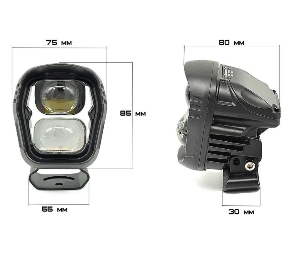 Светодиодные би-линзы YLOP-01 PRO, универсальные, 12V, 55W/65W, 5500K, ~2700/3700 лм