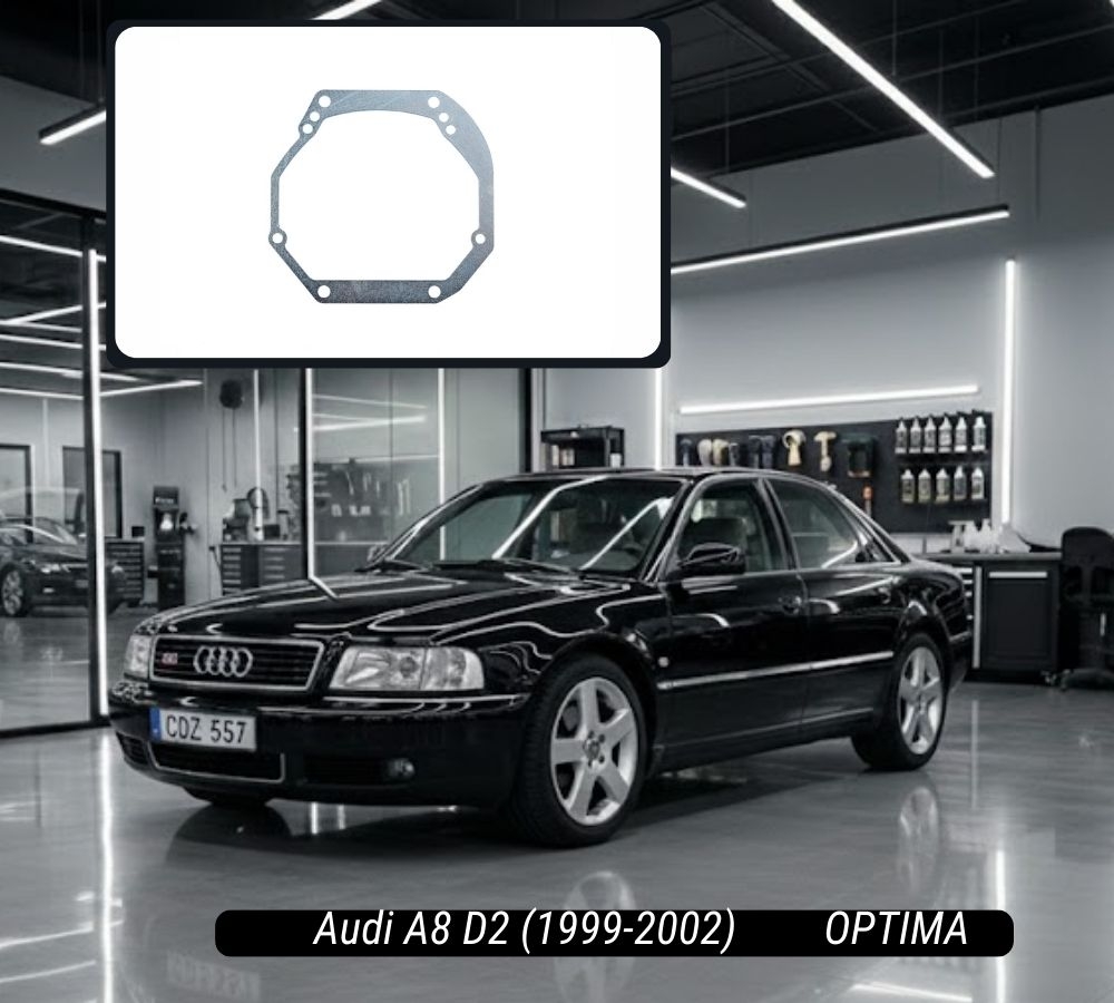 Переходные рамки Audi A8 D2 (1999-2002) Ксенон под линзы Hella 3R