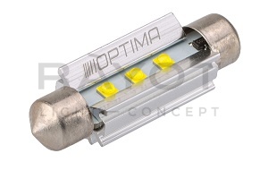 Светодиодная лампа Festoon 42mm Optima MINI-CREE, CAN, white, 3W, 12V, T10*42mm (SV 8,5), комп. 2 шт