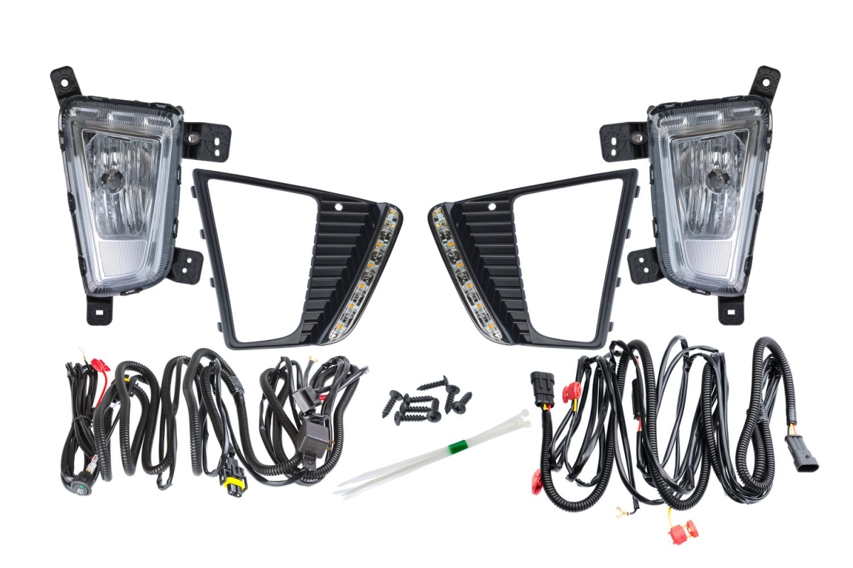 Светодиодная ПТФ Optima Fog Light 725 Hyundai Creta, с LED‑ДХО, 9W, 5500K, 12&ndash;24V (комплект 2 шт)