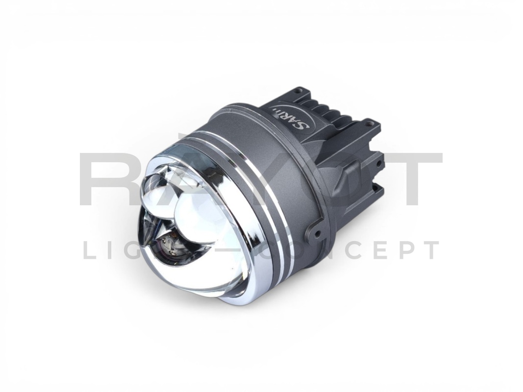 Светодиодные би-линзы в ПТФ SARITI N5, 3", 12V, 45/76W, 6000K (Крепл. универс.)
