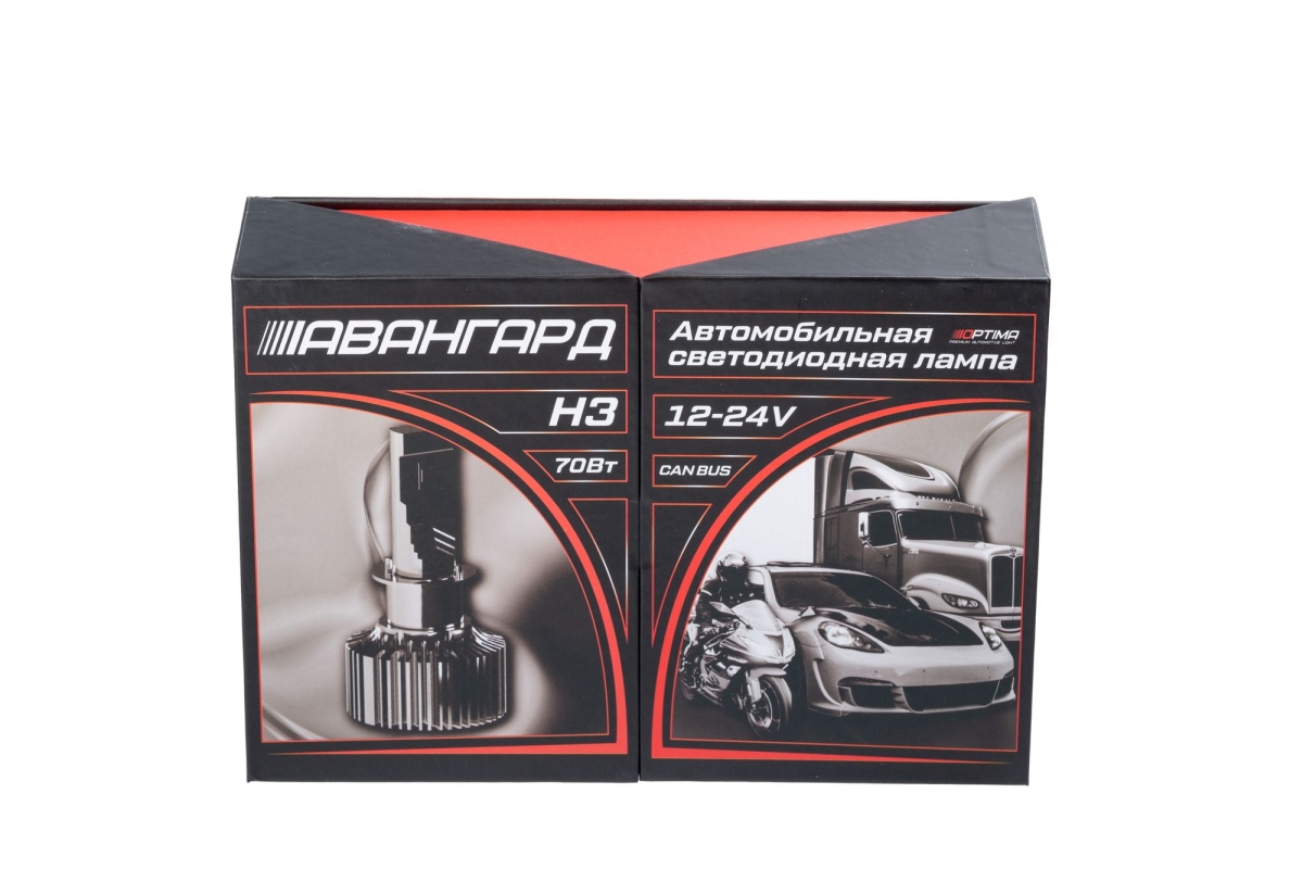 Светодиодная лампа Optima Premium LED АВАНГАРД H3 5500K 6800Lm 12&ndash;24V 70W