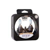 Галогенные лампы MTF Light IRIDIUM — 12В, 55Вт, белый свет с эффектом ксенона, комплект HB4