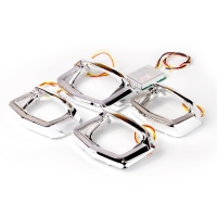 Установочный комплект MTF Light для Bi-LED линз — VW Tiguan 2017, двойная U-форма, белая и жёлтая подсветка, комплект