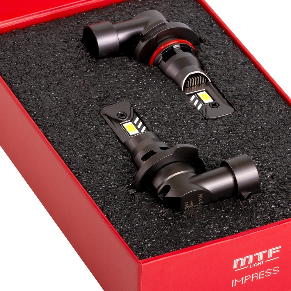 Светодиодные лампы MTF Light IMPRESS, HB3 (9005), 6000K, 2100 лм, 21 Вт, штатный размер, комплект 2 шт.